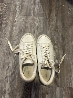 All Saints Off-White Leather Low-Top Sneakers